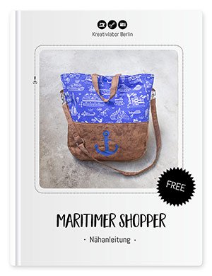 Beitragsbild für das Schnittmuster "Maritimer Shopper" von Kreativlabor Berlin.