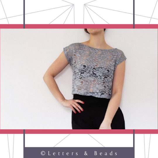 Tutorial Spitzentop selbst erstellen mit individuellem Schnittmuster von Letters & Beads