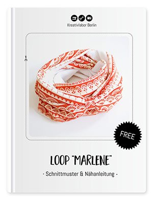 Beitragsbild für die kostenlose Nähanleitung für den Loop "Marlene" von Kreativlabor Berlin.