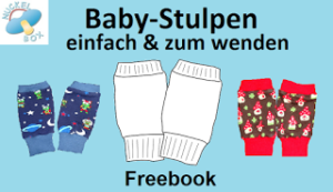 Kostenloses Schnittmuster für Baby Beinstulpen von Nuckelbox