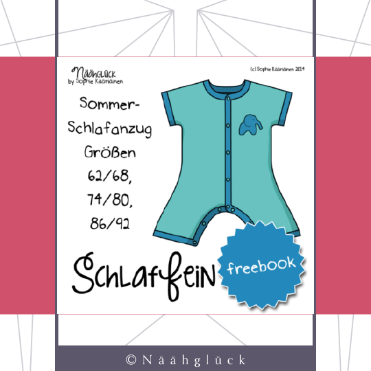Kostenloses Schnittmuster für den Schlafanzug „Schlaffein“ (Gr. 62-92) von Näähglück