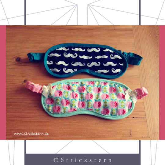 Kostenloses Schnittmuster für eine Schlafmaske von Strickstern
