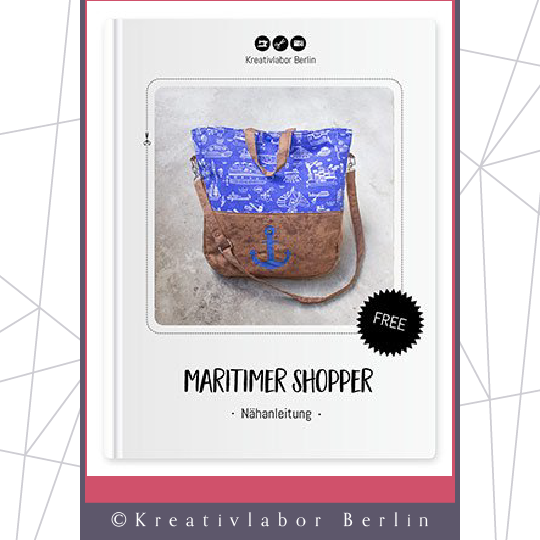 Kostenloses Schnittmuster maritimer Shopper von Kreativlabor Berlin
