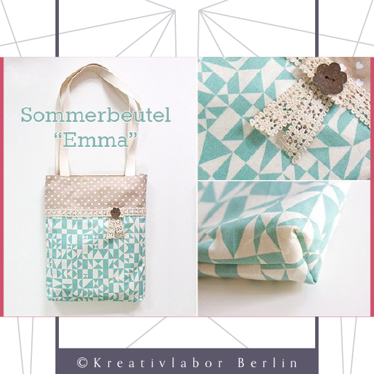 Kostenloses Schnittmuster Sommerbeutel Emma von Kreativlabor Berlin
