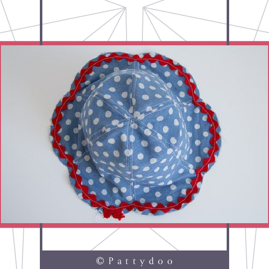 Kostenloses Schnittmuster Sommerhut „Sunny“ von Pattydoo mit Kopfumfang 48-56cm