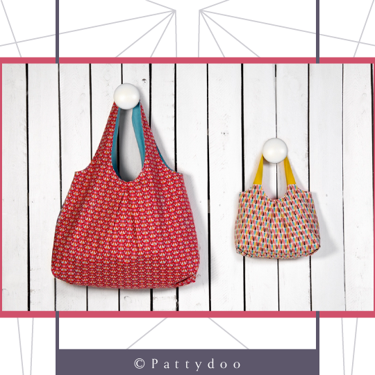 Schnittmuster Wendetasche „Milly“ in Groß und Klein (für Kinder) von Pattydoo
