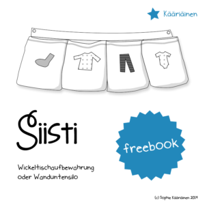 Freebook Cover für das Freebie einer Wickeltischaufbewahrung oder Wandutensilo von Näähglück