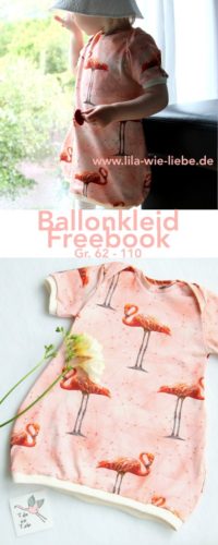 Kostenloses Schnittmuster Ballonkleid von Lila wie Liebe für Babys und kleine Mädchen
