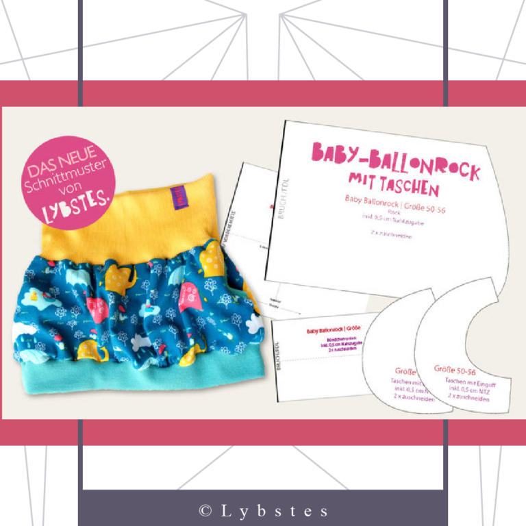 Kostenloses Schnittmuster für den Babyrock Ballonrock (Gr. 50-68) von Lybstes