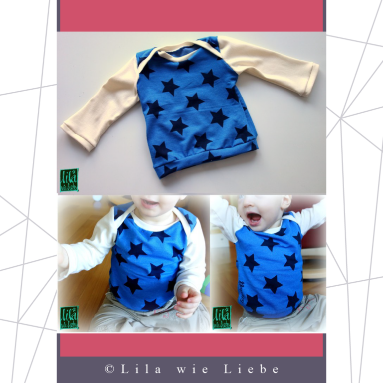 Kostenloses Schnittmuster des Babyshirts „Morgenstern“ (Gr. 62-80) von Lila wie Liebe