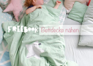Bettdecke nähen mit Nähanleitung von Lybstes