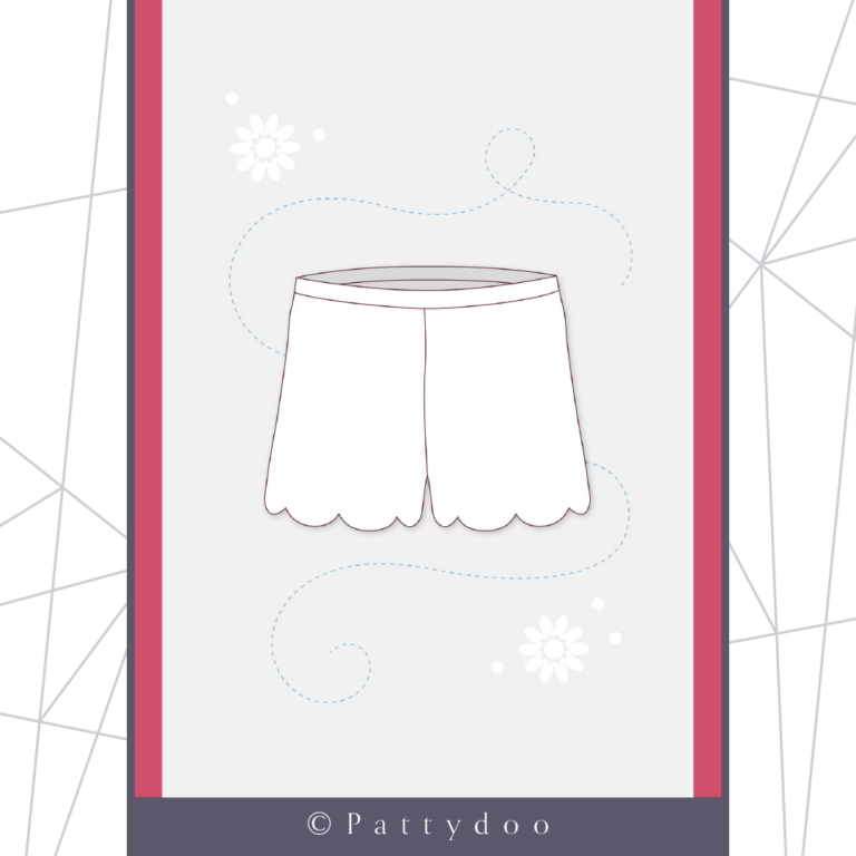Schnittmuster Shorts „Flora“ in den Größen 36-40 von Pattydoo