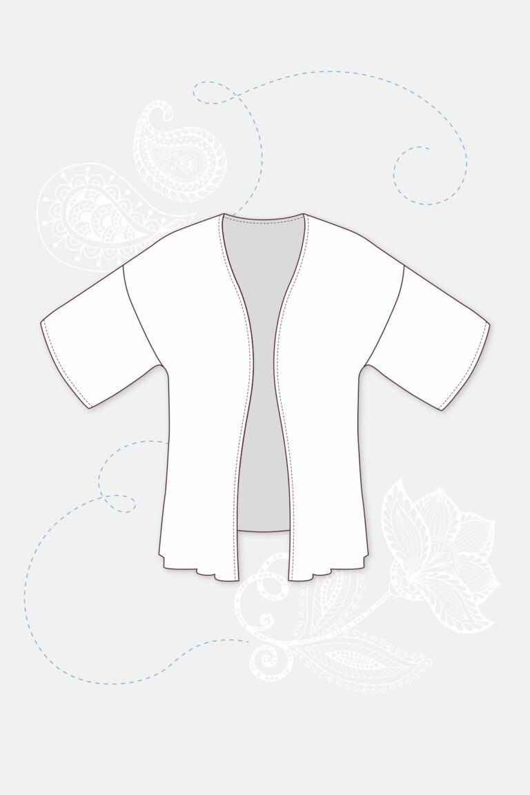 Kimono nähen mit Nähanleitung und Schnittmuster von Pattydoo