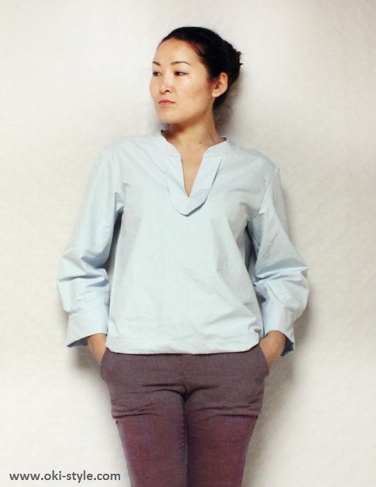 Schnittmuster für eine Damen Bluse von Oki-Style - Elegantes Basic Teil für den Kleiderschrank.