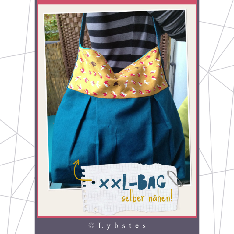 Kostenloses Nähtutorial für einen XXL Shopper von Lybstes