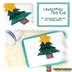 Titelbild für Beitrag "Kostenloses Schnittmuster für den Christmas MugRug von Eva Kartoffeltiger".