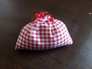 Fertiggenähter Reissack nach der Nähanleitung von Free Patterns