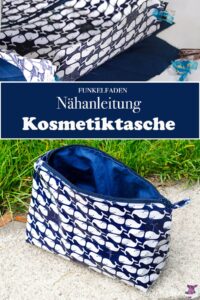 Nähanleitung einfache Kosmetiktasche von Funkelfaden