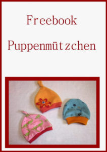 Bild des fertiggenähtem Schnittmusters der Puppenmützchen