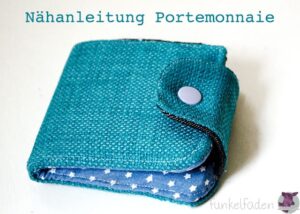 Nähanleitung einfaches Portemonnaie von Funkelfaden