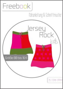 Titelbild für Schnittmuster Jerseyrock in den Größen 80, 86, 92, 98, 104, 110, 116, 122, 128, 134, 140, 146, 152, 158 & 164 von ki-ba-doo.