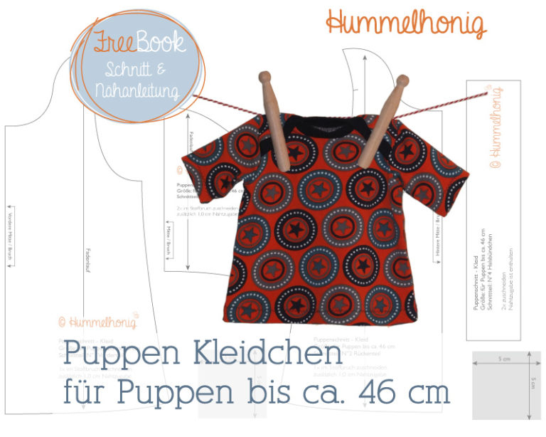 Schnittmuster kostenlos: Puppenkleid nähen