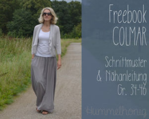 Maxirock nähen mit Nähanleitung von Hummelhonig