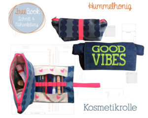Kosmetikrolle von Hummelhonig nähen mit Schnittmuster