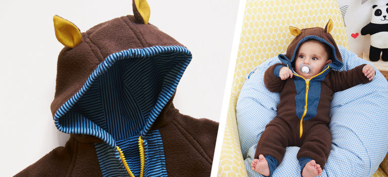Schnittmuster Fleece Overall für Babys nähen