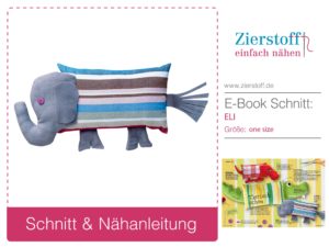 Schnittmuster Elefantenkissen von Zierstoff.