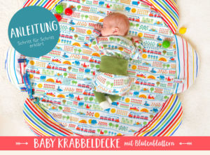 Nähanleitung Krabbeldecke mit Blütenblättern von Lybstes.