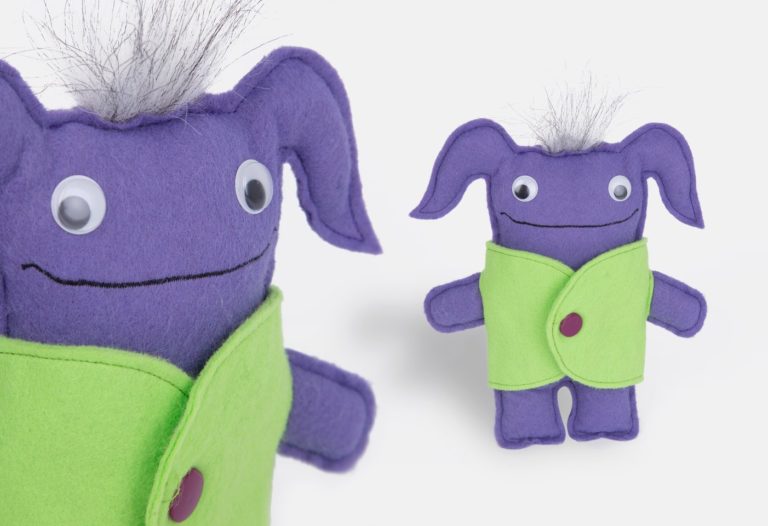 Kostenloses Schnittmuster für Monster aus Filz von Pattydoo