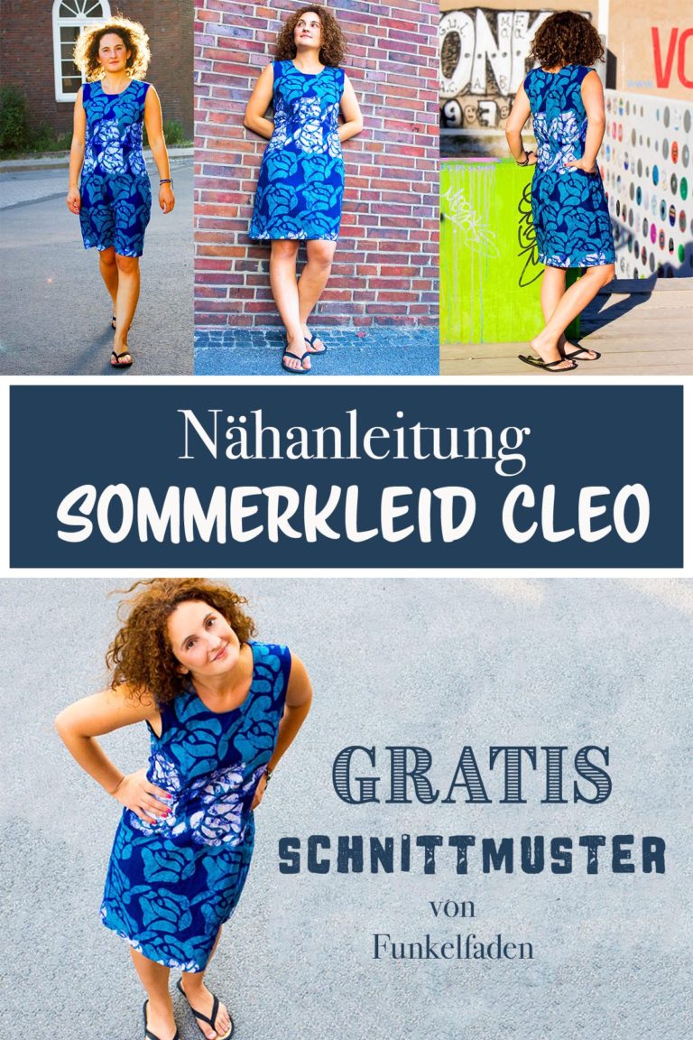 Sommerkleid nähen mit Nähanleitung und Schnittmuster von Funkelfaden