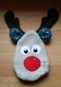 Rentier im Ei nähen für Weihnachten mit Nähanleitung und Schnittmuster