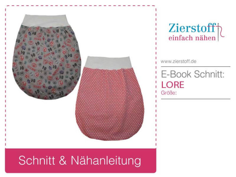Pucksack für Babys nähen mit Nähanleitung und gratis Schnittmuster