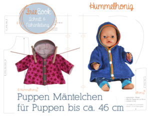 Puppenmantel nöhen mit kostenlosem Schnittmuster von Hummelhonig