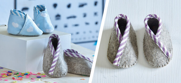 Babyschuhe nähen: Kostenloses Schnittmuster von stoffe.de