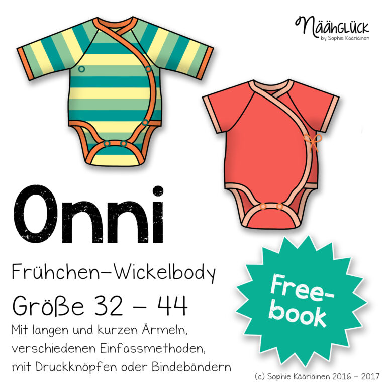 Kostenloses Schnittmuster Frühchen Wickelbody Onni (Gr. 32-44) von Näähglück