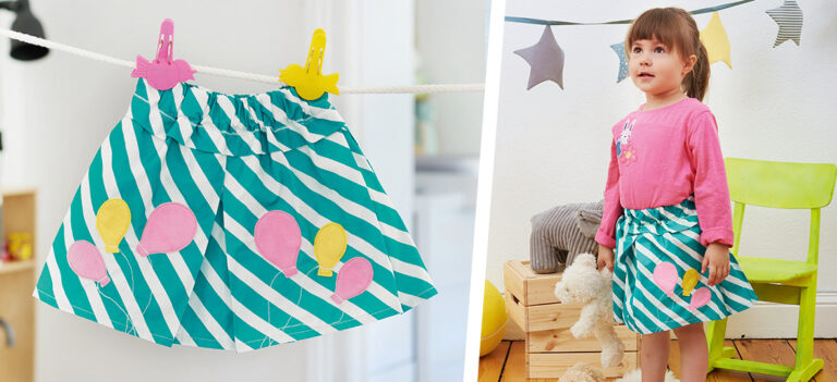 Kostenloses Schnittmuster für Kinderrock (Gr. 92) von stoffe.de