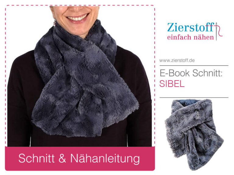 Schnittmuster kostenlos: Fellschal aus Fake Fur „SIBEL“ von Zierstoff