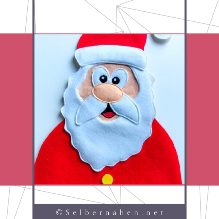 Kostenloses Schnittmuster Adventskalender Santa von Selbernähen.net