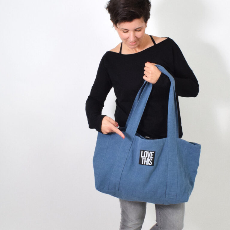 Gratis Schnittmuster XXL Shopper von Leni pepunkt