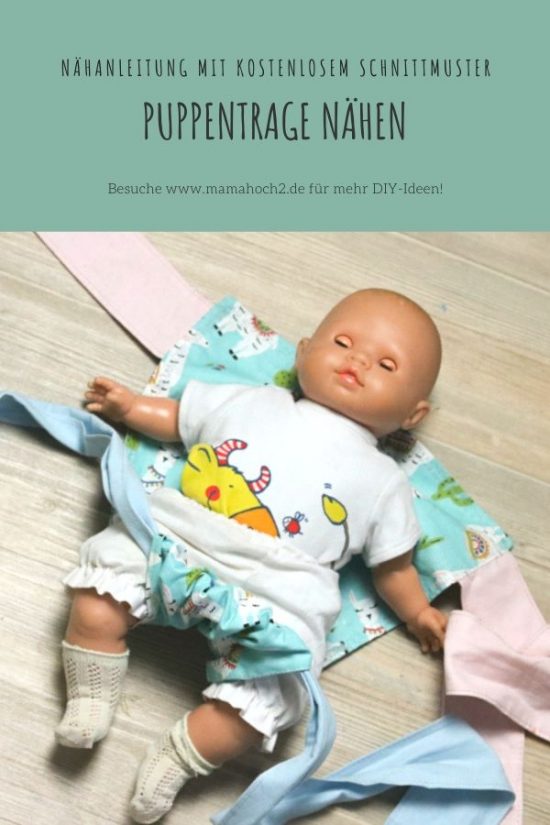 Gratis Schnittmuster Puppentrage von Mamahoch2