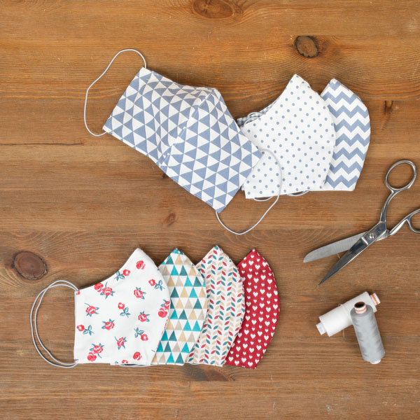 Gratis Schnittmuster Mund-Nasen-Maske von Buttinette