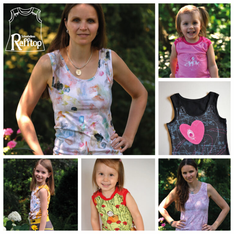 Schnittmuster kostenlos: Rafftop (Gr. 80-158 & 34-46) von Schnabelina