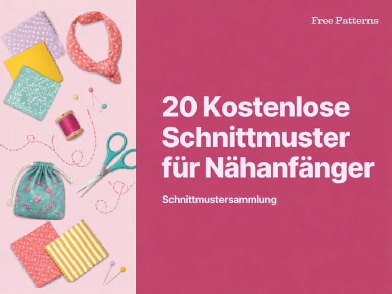 20 Kostenlose Schnittmuster für Nähanfänger, Schnittmustersammlung von Freepatterns