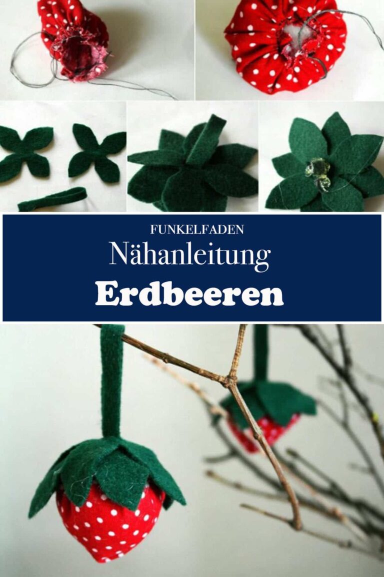 Erdbeere aus Stoff nähen