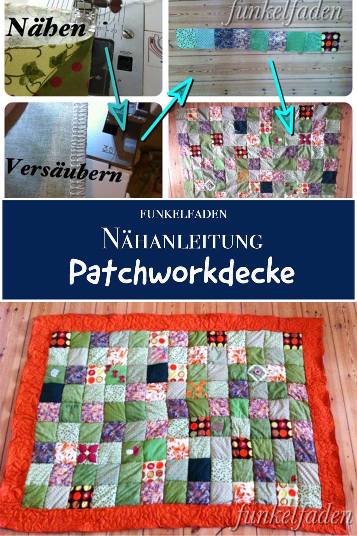 Patchworkdecke nähen
