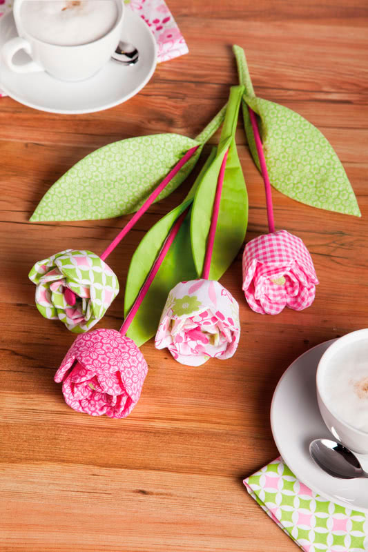 Kostenloses Schnittmuster für Blumen aus Stoff von Buttinette